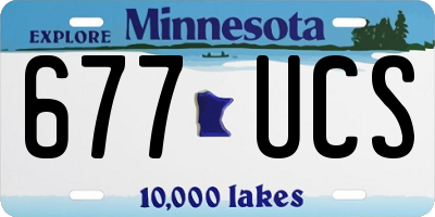 MN license plate 677UCS