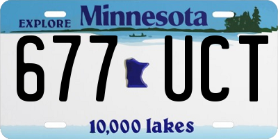 MN license plate 677UCT