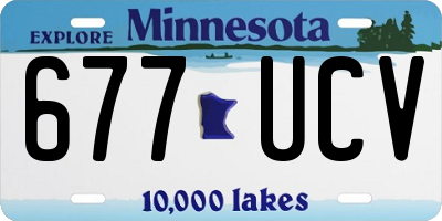 MN license plate 677UCV