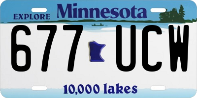 MN license plate 677UCW