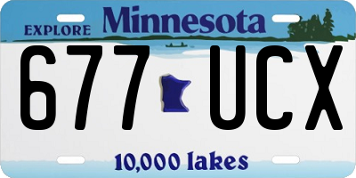 MN license plate 677UCX