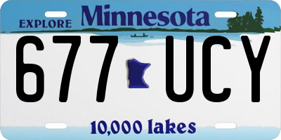 MN license plate 677UCY