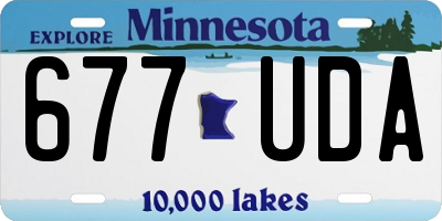 MN license plate 677UDA
