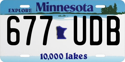 MN license plate 677UDB