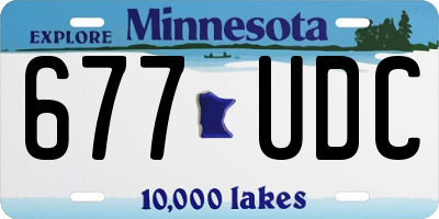 MN license plate 677UDC