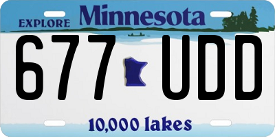 MN license plate 677UDD