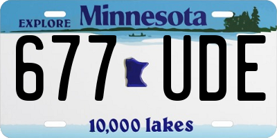 MN license plate 677UDE