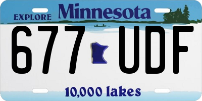 MN license plate 677UDF