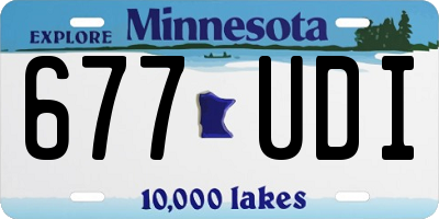 MN license plate 677UDI