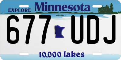 MN license plate 677UDJ