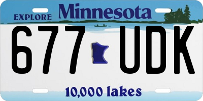 MN license plate 677UDK