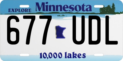 MN license plate 677UDL
