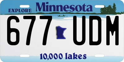 MN license plate 677UDM