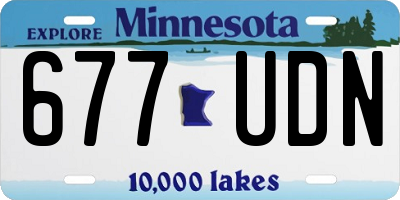 MN license plate 677UDN