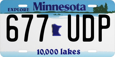 MN license plate 677UDP