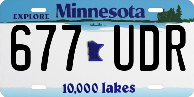 MN license plate 677UDR