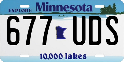 MN license plate 677UDS