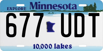 MN license plate 677UDT