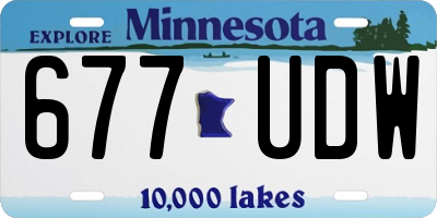 MN license plate 677UDW