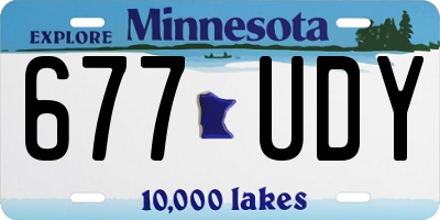MN license plate 677UDY
