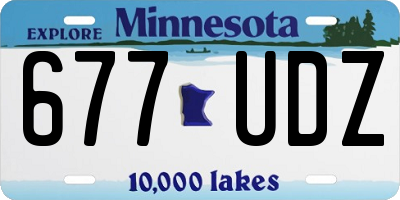 MN license plate 677UDZ