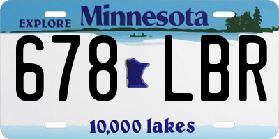 MN license plate 678LBR