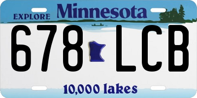 MN license plate 678LCB