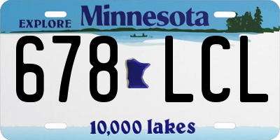 MN license plate 678LCL