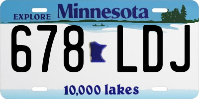 MN license plate 678LDJ
