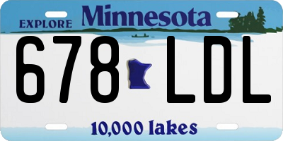 MN license plate 678LDL