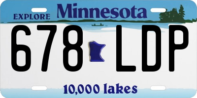MN license plate 678LDP