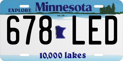 MN license plate 678LED