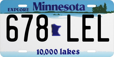 MN license plate 678LEL