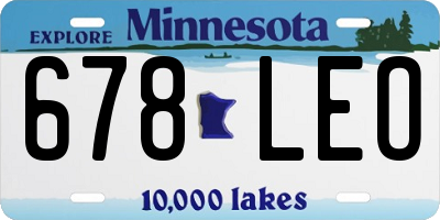 MN license plate 678LEO