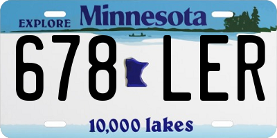 MN license plate 678LER