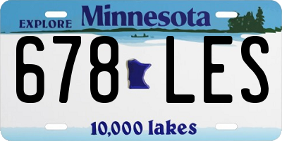 MN license plate 678LES