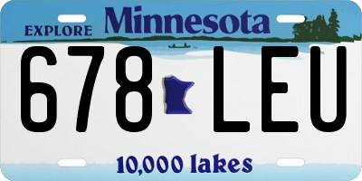 MN license plate 678LEU