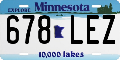 MN license plate 678LEZ