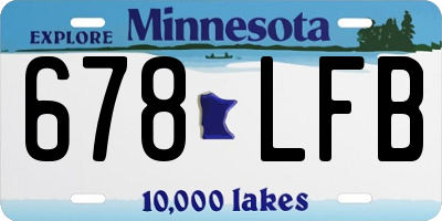 MN license plate 678LFB