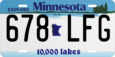 MN license plate 678LFG