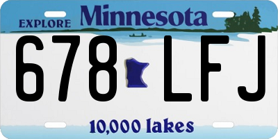 MN license plate 678LFJ