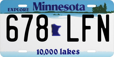 MN license plate 678LFN