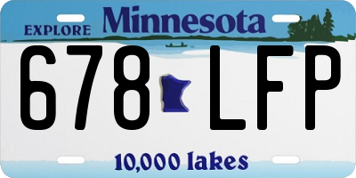 MN license plate 678LFP