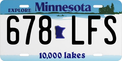 MN license plate 678LFS