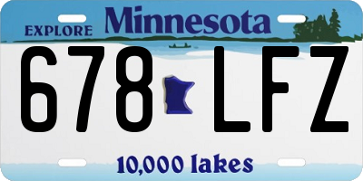 MN license plate 678LFZ