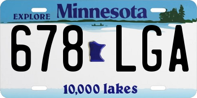 MN license plate 678LGA