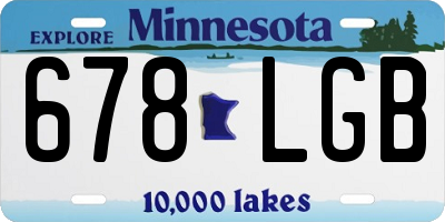 MN license plate 678LGB