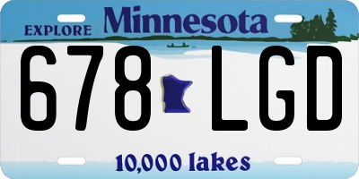 MN license plate 678LGD