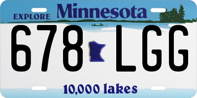 MN license plate 678LGG