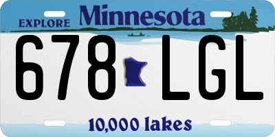 MN license plate 678LGL